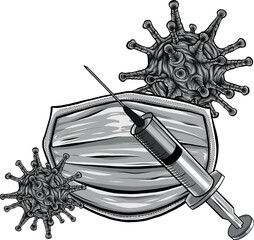 monochromatic Antivirus equipment to protect from the coronavirus