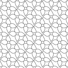 Naklejka premium easter flowers vector plant pattern line doodle