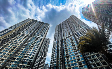 Obraz premium Scenery of high rise apartments in Ho Chi Minh City