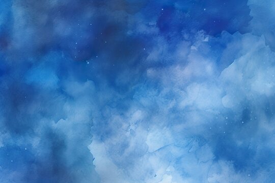 Intense blue water color texture with brushstrokes Background image made with AI  BLUE ABSTRACT BG