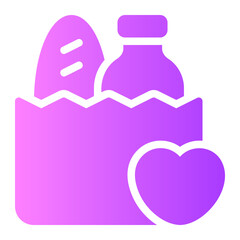food donation gradient icon