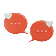 3d icon bubble chat png transparent for decorating in creative componen 