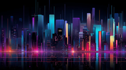 Abstract Futuristic Cityscape Elegance