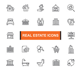 Real estate icon set. Home icon set. The most popular home icon. house symbol