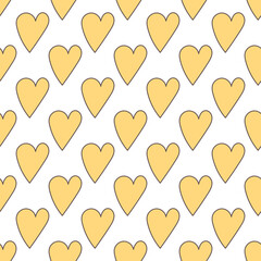 valentines day heart love yellow pattern textile