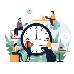 Diverse group of people working together in an office