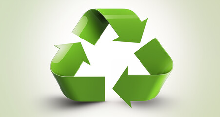 Obraz premium green recycle symbol