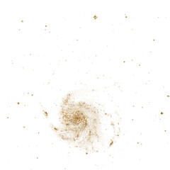 Gold glitter galaxy cloud