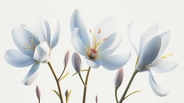 white crocus flowers