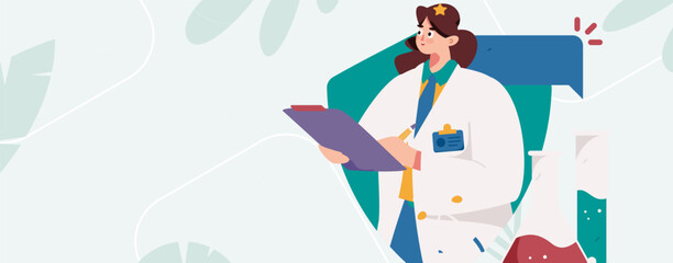 Medical characters fighting the epidemic flat vector concept operation hand drawn illustration
