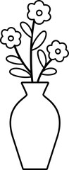 flower vase outline
