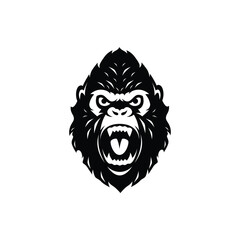 Obraz premium gorilla head roar mascot sport gaming logo design vector graphic