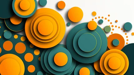 Poster Im Rahmen seamless pattern with circles © AA