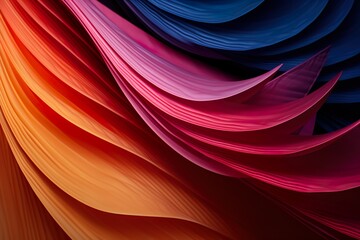 Fototapeta premium Vibrant colors flow in abstract wave pattern colorful waves lines