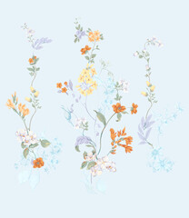 Floral realystic motivation poster in square, blooming beauty, fashion t-shirt design, flowers, colorfull peony message Spring in me, wedding card