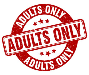 adults only stamp. adults only label. round grunge sign