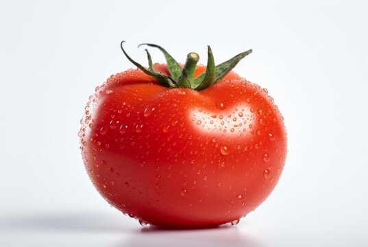 fresh tomato isolated on white background. generative ai