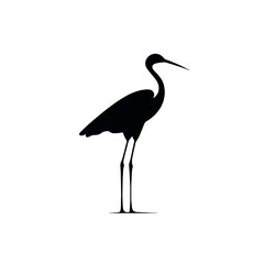 Storch-Silhouette in der Natur vektor