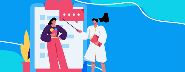 Medical characters fighting the epidemic flat vector concept operation hand drawn illustration
