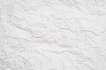 clean crumpled of white paper for abstract background and texture.
