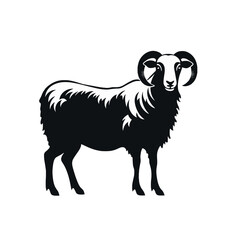 Schwarze Silhouette eines Schafs vektor