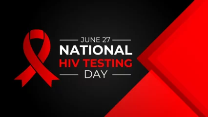 Gartenposter Hiv Testing day, June 27. Vector template for banner, greeting card, poster of HIV testing day. suit for banner, cover, card, flyer, brochure, website, landing page, Ads, poster. Vector illustration. © Umar