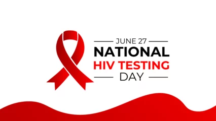 Foto op Canvas Hiv Testing day, June 27. Vector template for banner, greeting card, poster of HIV testing day. suit for banner, cover, card, flyer, brochure, website, landing page, Ads, poster. Vector illustration. © Umar