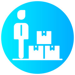 package manager round vector icon