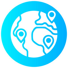 Obraz premium delivery address round vector icon