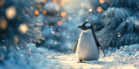 Foto auf Acrylglas Antarctica, Snow Hill. Portrait of a penguin chick © Landscape Planet