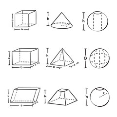 3d shapes volume mathematics geometric