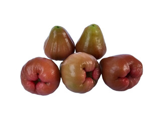 Isolated rose apple on white background