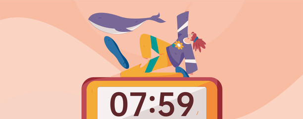 Practicing yoga, physical and mental health, flat vector character concept, operation hand drawn illustration
