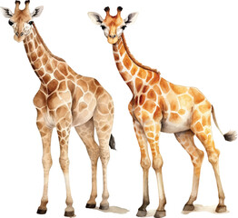 Obraz premium watercolor of giraffe