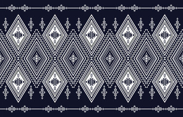 Ethnic pattern is repeated in a way that creates a sense of rhythm and movement. Design for textiles, home decor, and graphic design.