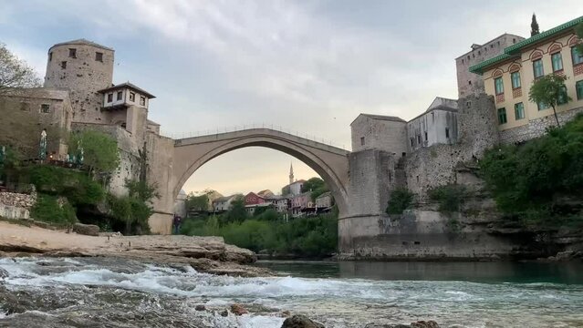 Mostar, Bosnia and Herzegovina the Old Bridge in Mostar