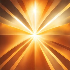 Orange and Golden light rays with geometric shapes Background