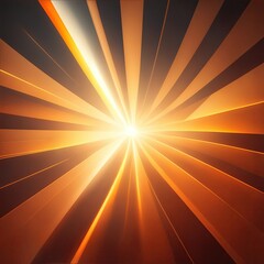 Obraz premium Orange light rays with geometric shapes background