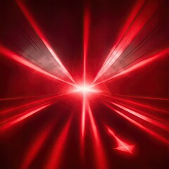 Red light rays with geometric shapes background