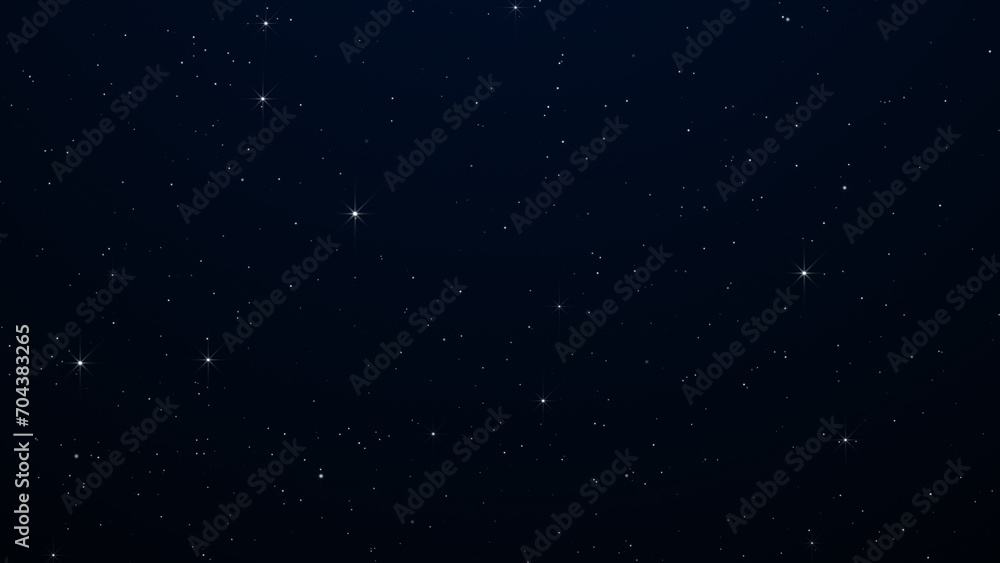 Wall mural night starry skies with twinkling or blinking stars background. space backdrop