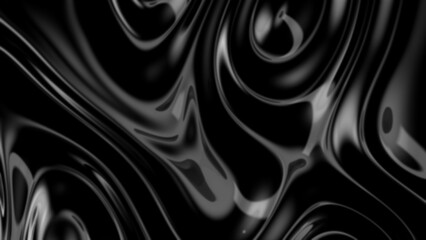 Smooth silk wavy black cloth. Abstract noise dark background.