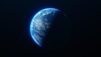 Planet Earth from outer space.