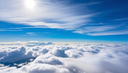 sky over the clouds