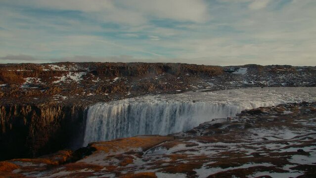 Dettifoss waterfall's mighty cascade, Iceland