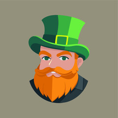 Leprechaun Flat Illustration