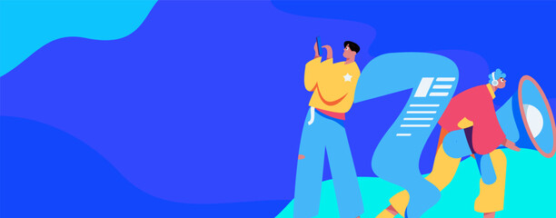 Personnel doing job interview flat vector concept operation hand drawn illustration
