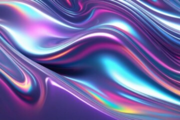 Naklejka premium Premium quality colorful Holographic Abstract background. ai generative