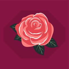 Rose Flat Illustration