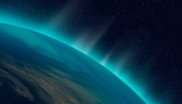 Northern lights aurora borealis over planet Earth "Elements of this image furnished by NASA"