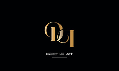 DI, ID, D, I abstract letters logo monogram